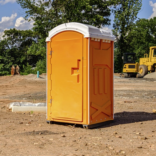 how often are the portable restrooms cleaned and serviced during a rental period in Deer Creek IL